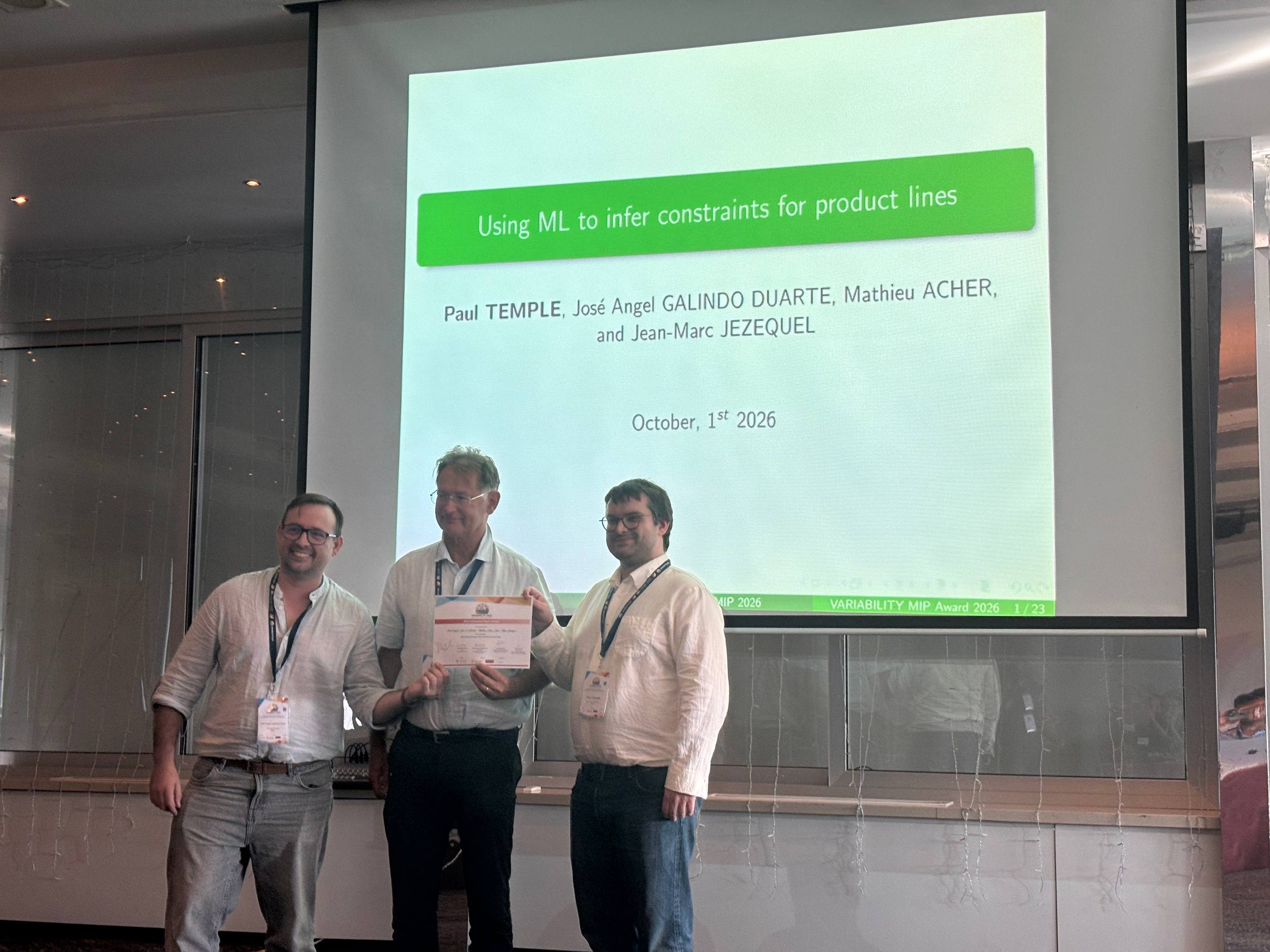 José A. Galindo Receives a Most Influential Paper Award at VARIABILITY 2026
